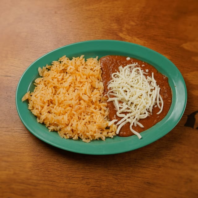 Rice And Beans With Cheese.