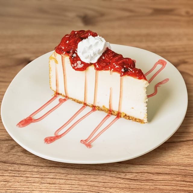Strawberries & Cream Cheesecake.
