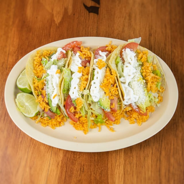 Vegetarían Tacos.