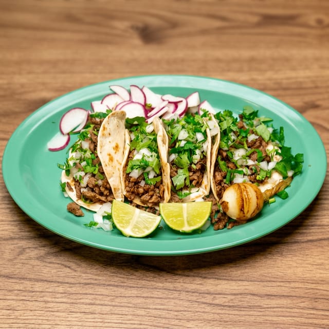 Tacos (4) De Harina (Flour Tortillas).